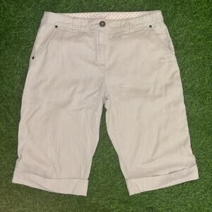 Women's Light Grey Corduroy Texture Capri Pants